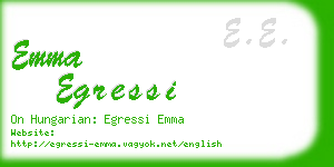 emma egressi business card